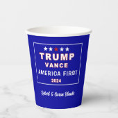 Die ursprünglichen Trump-Vance 2024-Wahlpapiere Pappbecher (Vorderseite)