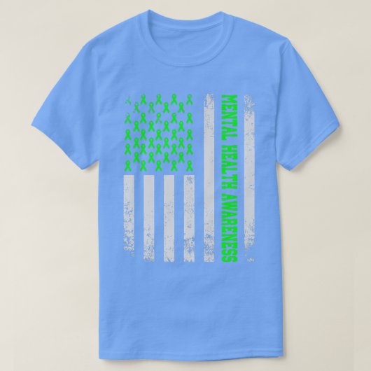 Die US-amerikanische Flagge, das Bewusstsein für p T-Shirt (Design vorne)