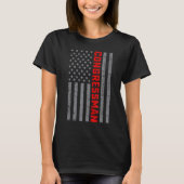 Die US-Fahne unter amerikanischer Flagge für Männe T-Shirt (Vorderseite)