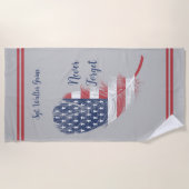 Die US Feather Flag Vergessen Sie nie die Erinneru Strandtuch (Vorderseite)