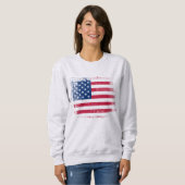Die US-Flagge am 4. Juli US Flagge in Bedrängnis g Sweatshirt (Vorne ganz)