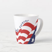 Die US Flagge der amerikanischen Flagge für immer  Milchtasse (Rechte Ecke)