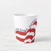 Die US Flagge der amerikanischen Flagge für immer  Milchtasse (Vorderseite)