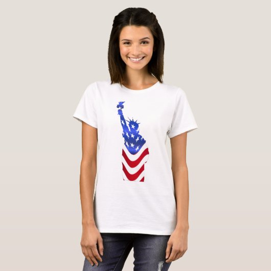 Die US-Flagge - Der grundlegende T - Shirt der Fra (Vorne ganz)
