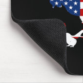 Die US-Flagge Happy 4. Juli Patriotischer Bauer Mousepad (Ecke)