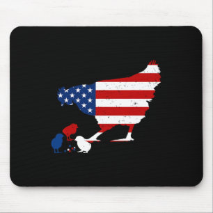 Die US-Flagge Happy 4. Juli Patriotischer Bauer Mousepad