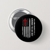 Die US-Flagge Kreuz Denken Sie daran, Sie sind Sta Button (Vorne & Hinten)