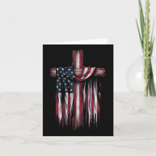 Die US-Flagge religiöses Zitat 4. Juli Christliche Karte