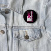 Die US-Flagge Rosa Band Niemand kämpft gegen Brust Button (Beispiel)