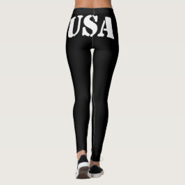 Die US-Flagge verblasst Glanzflagge Schwarze Leggi Leggings