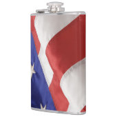 Die US-Flagge Vinyl Wrapped Flask, 8 oz. Flachmann (Links)
