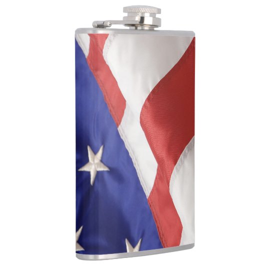 Die US-Flagge Vinyl Wrapped Flask, 8 oz. Flachmann (Rechts)