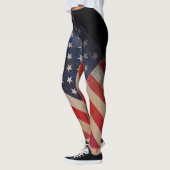 Die US Flaggegrunge-Art Leggings (Links)