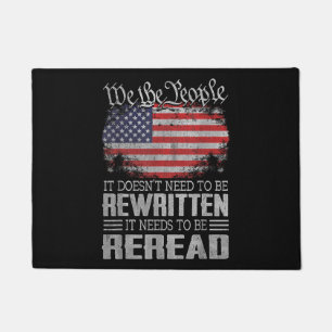 Die US-Flaggenverfassung der USA muss neu gelesen  Fußmatte