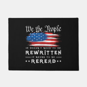 Die US-Flaggenverfassung der USA muss neu gelesen  Fußmatte