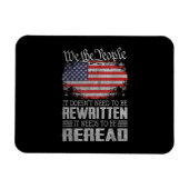 Die US-Flaggenverfassung der USA muss neu gelesen Magnet (Horizontal)