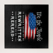 Die US-Flaggenverfassung der USA muss neu gelesen Puzzle (Horizontal)