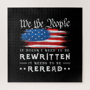 Die US-Flaggenverfassung der USA muss neu gelesen  Puzzle