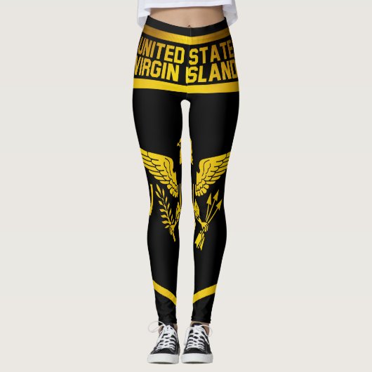 Die US-Jungferninseln-Emblem Leggings (Vorderseite)