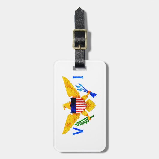 DIE US-JUNGFERNINSELN-FLAGGE GEPÄCKANHÄNGER (Vorderseite vertikal)