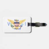 DIE US-JUNGFERNINSELN-FLAGGE GEPÄCKANHÄNGER (Rückseite horizontal)