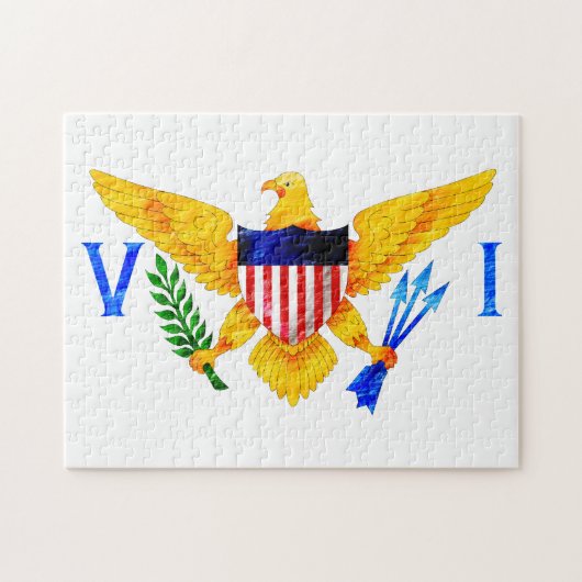 DIE US-JUNGFERNINSELN-FLAGGE PUZZLE (Horizontal)