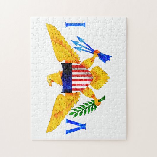 DIE US-JUNGFERNINSELN-FLAGGE PUZZLE (Vertikal)