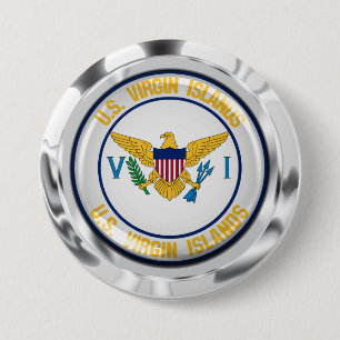 Die US-Jungferninseln-rundes Emblem Button