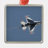 Die US-Luftwaffe Thunderbird Silbernes Ornament (Vorne)