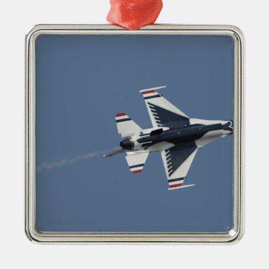 Die US-Luftwaffe Thunderbird Silbernes Ornament (Vorne)