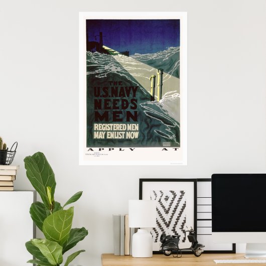 Die US-Marine braucht Männer (US02300) Poster (Heimbüro)