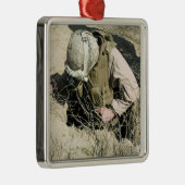 Die US-Marine springt ein Loch hinunter Silbernes Ornament (Rechts)