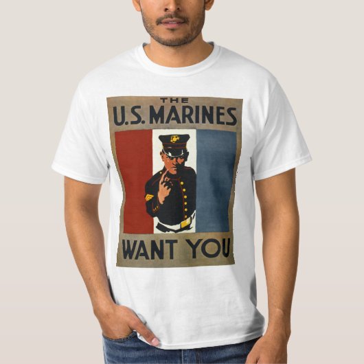 Die US-Marineinfanterie Wollte Sie T-Shirt (Vorderseite)