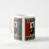 Die US-Marines wollen dich Kaffeetasse (Vorderseite Links)