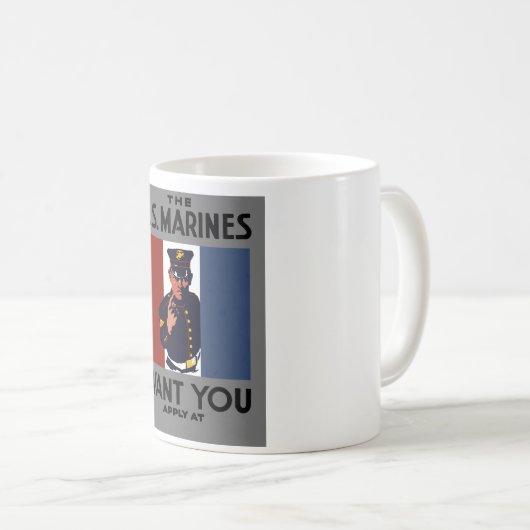 Die US-Marinesoldaten wollen Sie Kaffeetasse (VorderseiteRechts)