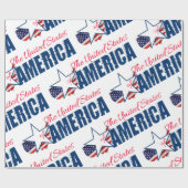 Die USA 4. Juli Geschenkpapier (Flach)