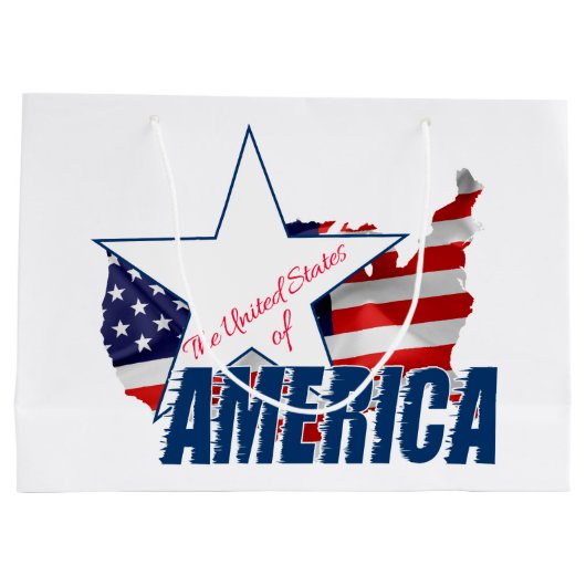 Die USA 4. Juli Große Geschenktüte (Rückseite)
