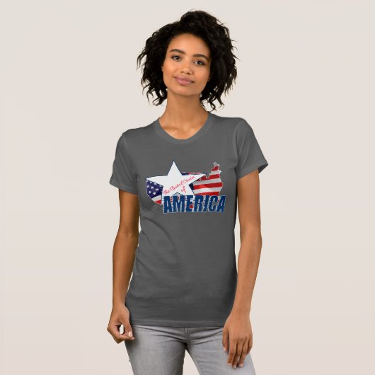Die USA 4. Juli T-Shirt (Vorne ganz)