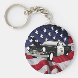 Die USA 59 Vintage Polizeiwagen Schlüsselanhänger
