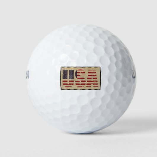Die USA-Briefmarke Golfball (Vorderseite)