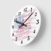 Die USA gemeinsam stärken Runde Wanduhr (Winkel)