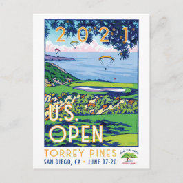 Die USA Golf Open 2021 TORREY PINES Geschenke Postkarte