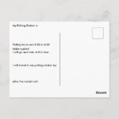 Die USA haben keine Könige Plan und Abstimmung Postkarte (Rückseite)