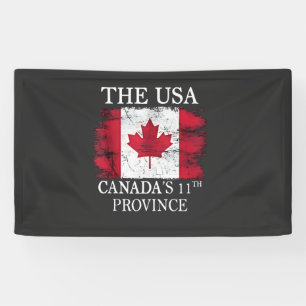 Die USA, Kanadas 11. Provinz Kanada Amerika Banner