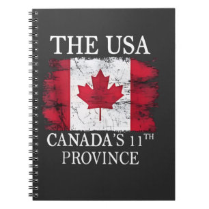 Die USA, Kanadas 11. Provinz Kanada Amerika Notizblock