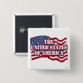 Die USA mit Flaggenproblemen Button (Vorne & Hinten)