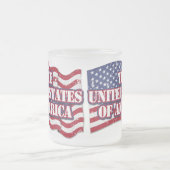 Die USA mit Flaggenproblemen Mattglastasse (Mittel)