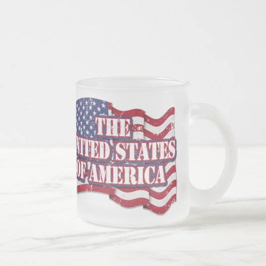 Die USA mit Flaggenproblemen Mattglastasse (Rechts)