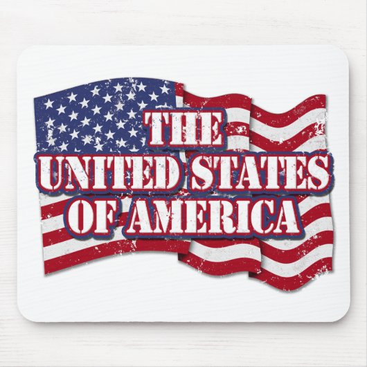 Die USA mit Flaggenproblemen Mousepad (Vorne)