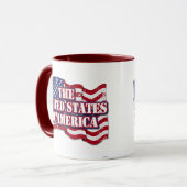 Die USA mit Flaggenproblemen Tasse (Vorderseite Links)